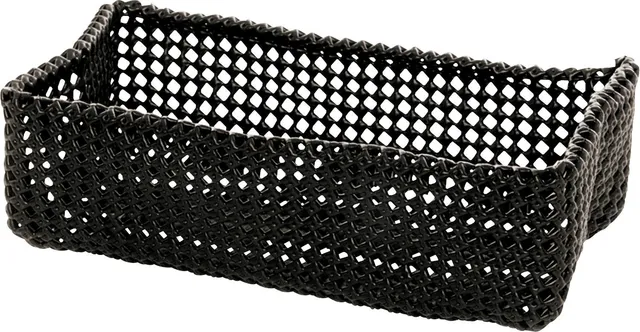 m-ve-tube-ablagekorb-30-x-15-x-9-cm-formbarer-kunststoff-metallkorb-black image 1