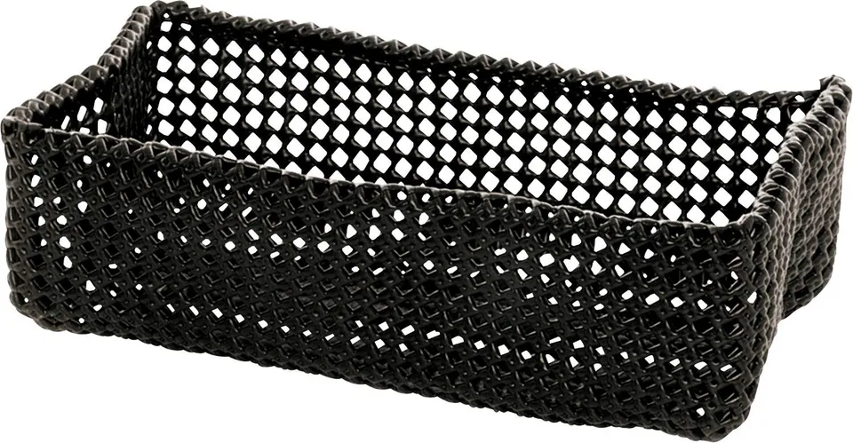 m-ve-tube-ablagekorb-30-x-15-x-9-cm-formbarer-kunststoff-metallkorb-black image 1