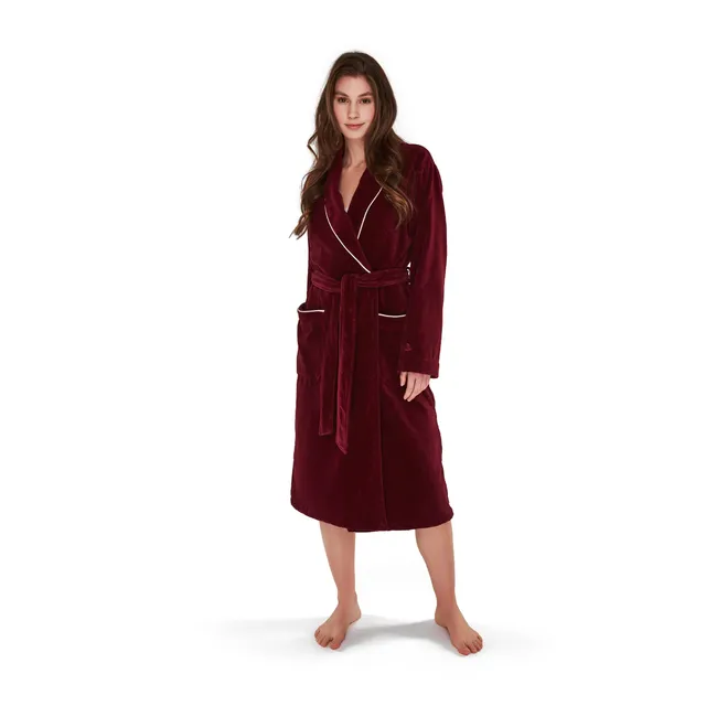 m-ve-homewear-schalkragenmantel-velour-bademantel-gr-e-s-burgundy image 1