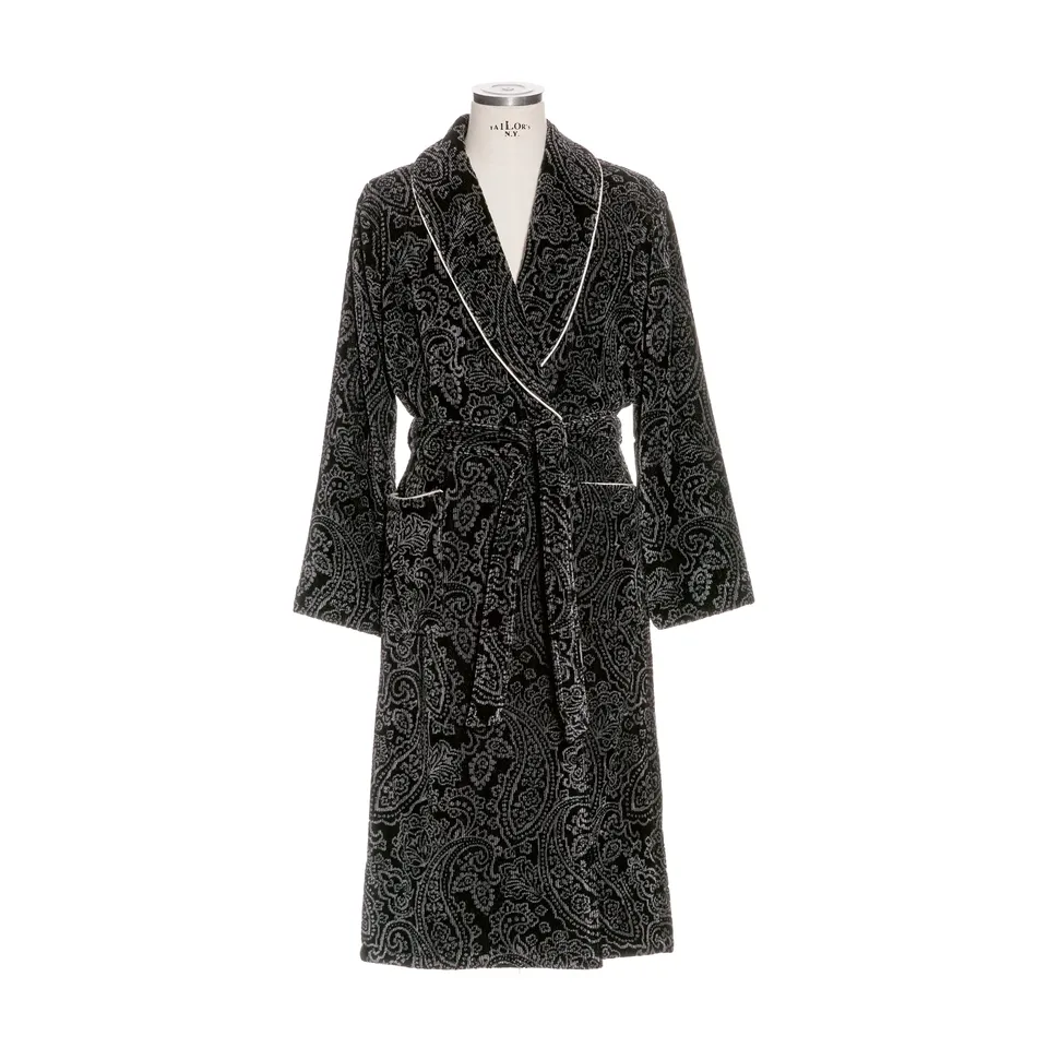 m-ve-paisley-bademantel-100-baumwolle-jacquard-dessin image 1