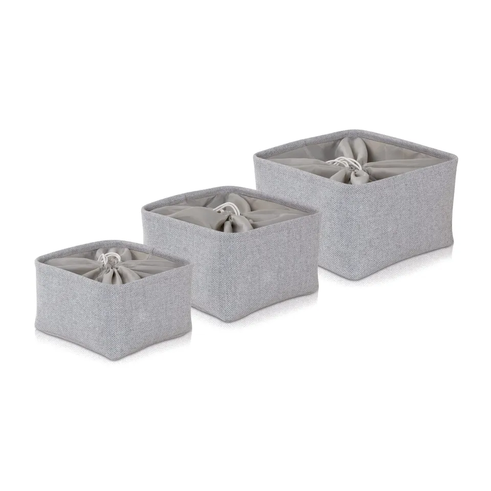 m-ve-tweed-3er-set-aufbewahrungsk-rbe-tweed-optik-mit-abdeckung-3-gr-en-light-gr image 1