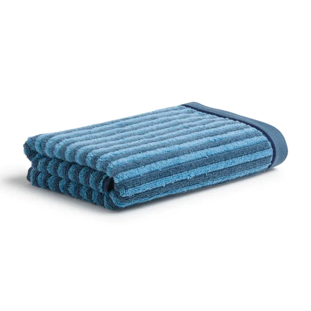 m-ve-geometric-shapes-stripes-handtuch-50-x-100-cm-100-baumwolle-steel-blue image 1
