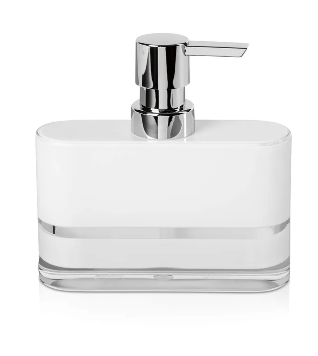 m-ve-line-seifenspender-13-x-4-x-14-cm-acryl-wei-transparent image 1