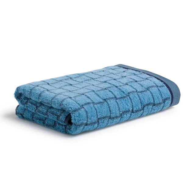 m-ve-geometric-shapes-mesh-handtuch-50-x-100-cm-steel-blue-100-baumwolle-double- image 1