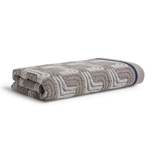 m-ve-geometric-shapes-texture-duschtuch-67-x-140-cm-ginger-limitierte-jacquard-k image 1