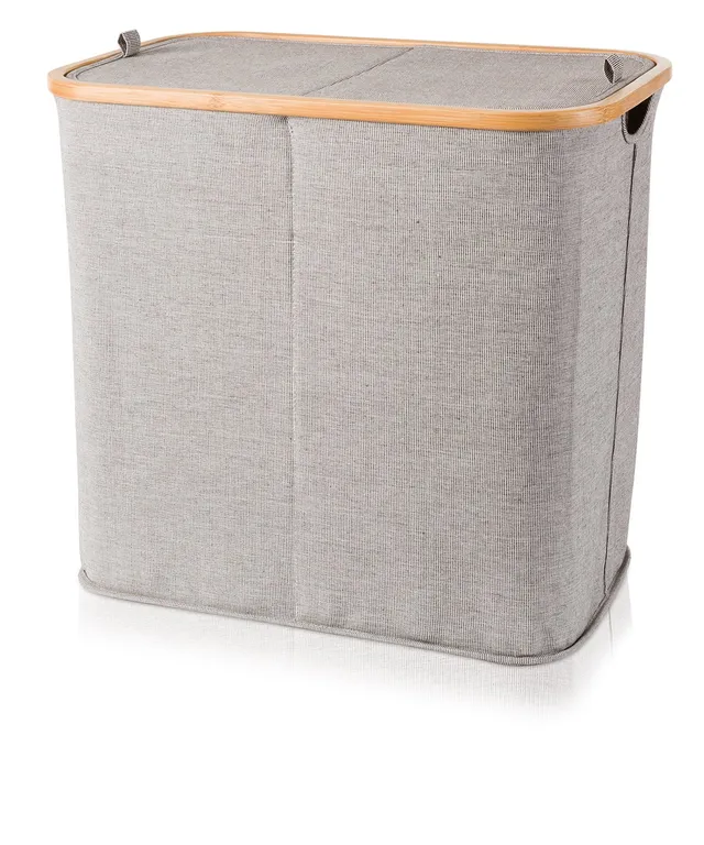 m-ve-w-schetruhe-grau-54-x-33-x-50-cm-canvas-mit-bambusrahmen-bamboo-kollektion image 1