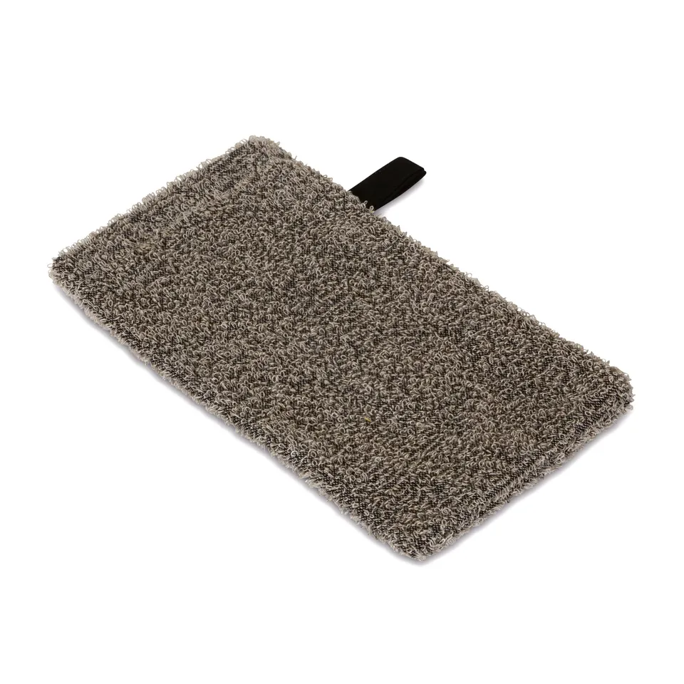 m-ve-sauna-massage-waschhandschuh-25-x-14-cm-60-leinen-40-baumwolle-nature-black image 1