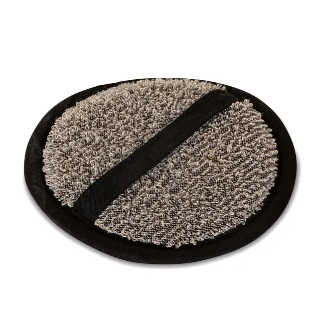 m-ve-sauna-massage-schwamm-15-cm-60-leinen-40-baumwolle-nature-black image 1