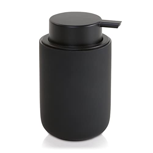 m-ve-black-velvet-seifenspender-beschichtete-keramik-mattschwarz-8-x-13-5-cm-pum image 3