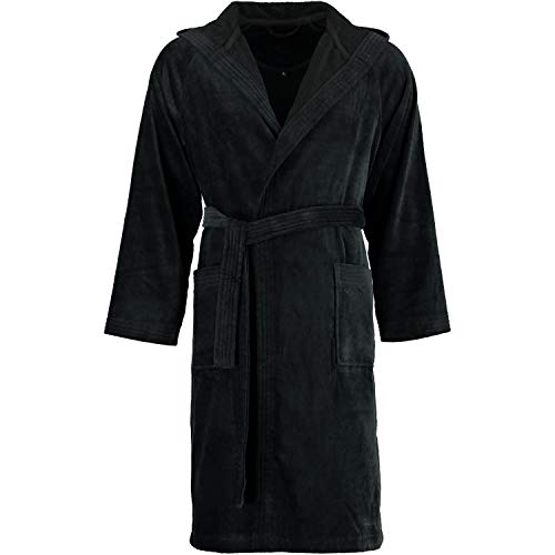 vossen-bademantel-texas-7900-unisex-kapuzenmantel-schwarz-size-xl image 5