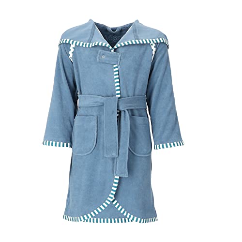 vossen-kinder-bademantel-mimmi-mit-zipfelm-tze-dusty-blue-gr-e-110-116 image 4
