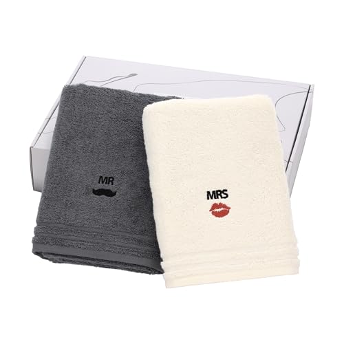 vossen-mr-mrs-handtuch-geschenkset-2-x-50-x-100-cm-ivory-flanell-mit-stick-premi image 5