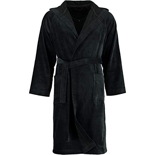 vossen-bademantel-texas-7900-unisex-kapuzenmantel-schwarz-size-xl image 8