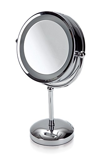 m-ve-40775-standspiegel-beleuchtet-22-cm-durchmesser-edelstahl-lupenfunktion-e14 image 3