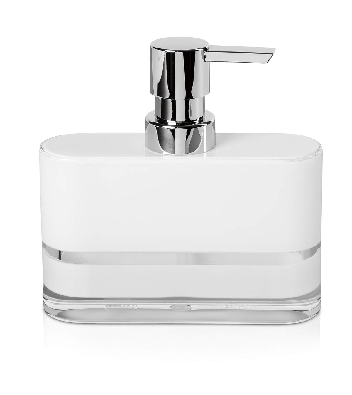 m-ve-line-seifenspender-13-x-4-x-14-cm-acryl-wei-transparent image 1