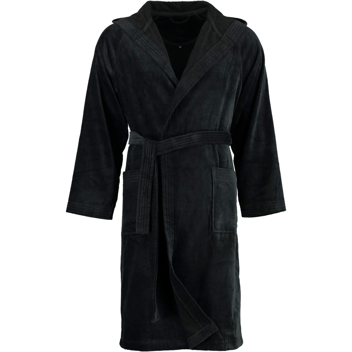 vossen-bademantel-texas-7900-unisex-kapuzenmantel-schwarz-size-xl image 4