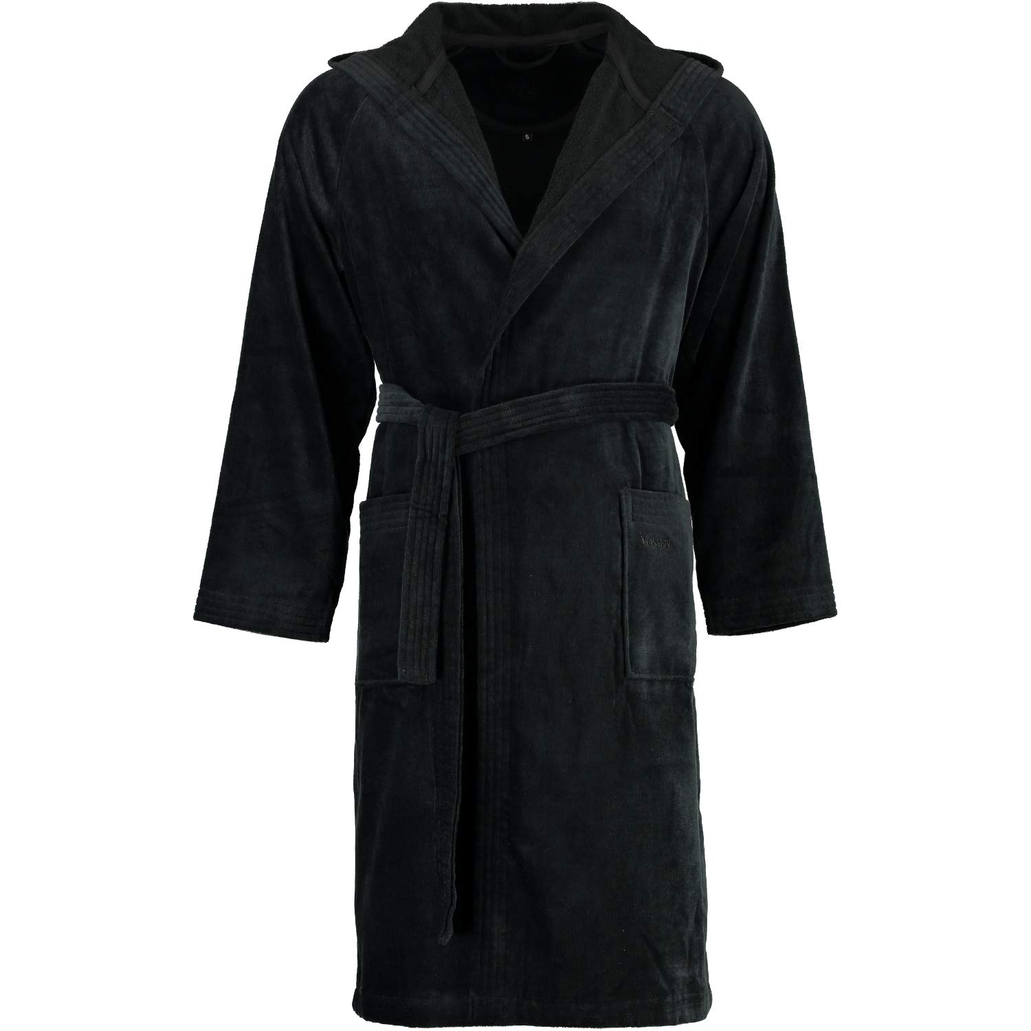 vossen-bademantel-texas-7900-unisex-kapuzenmantel-schwarz-size-xl image 1