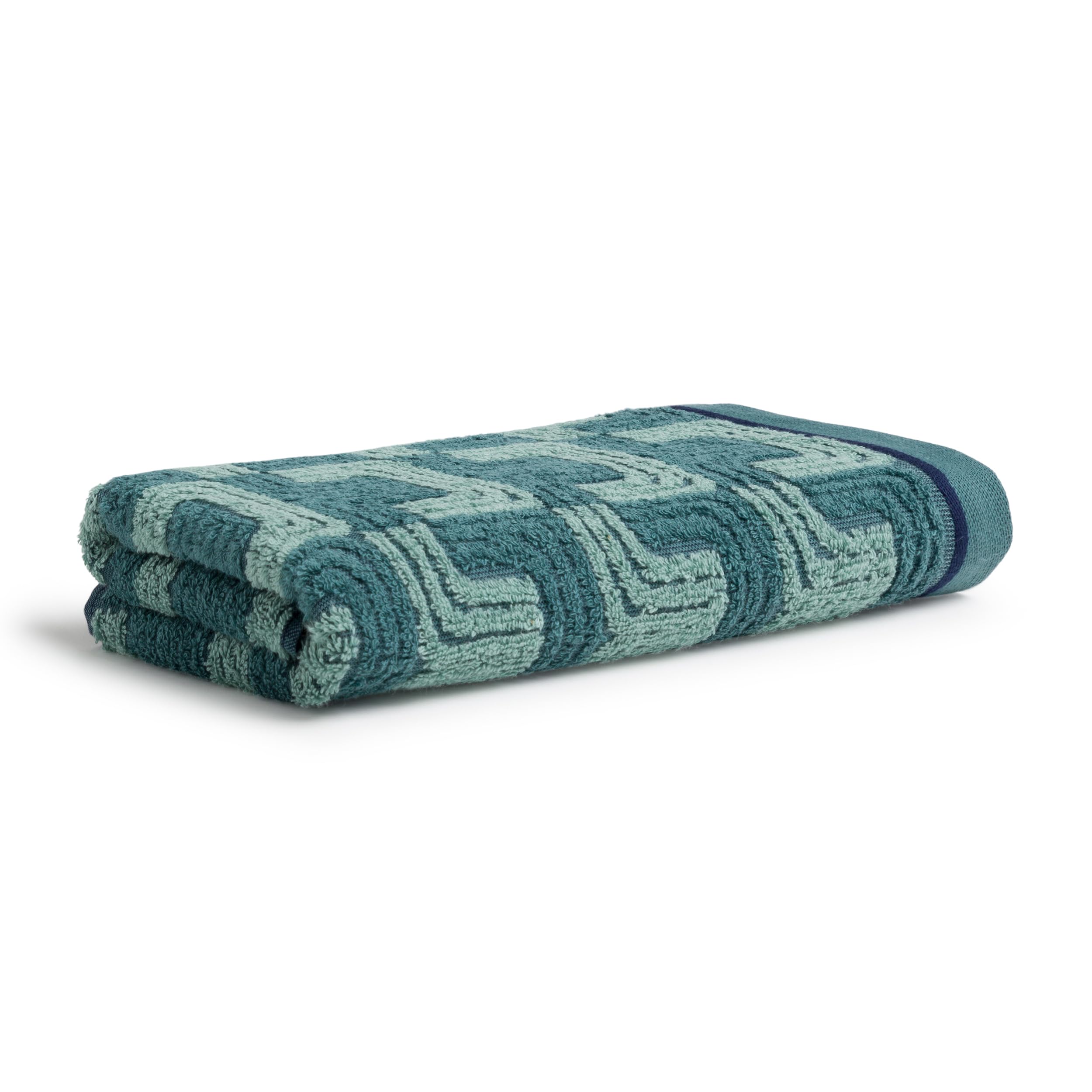 m-ve-geometric-shapes-texture-duschtuch-67-x-140-cm-cactus-limitierte-jacquard-k image 1