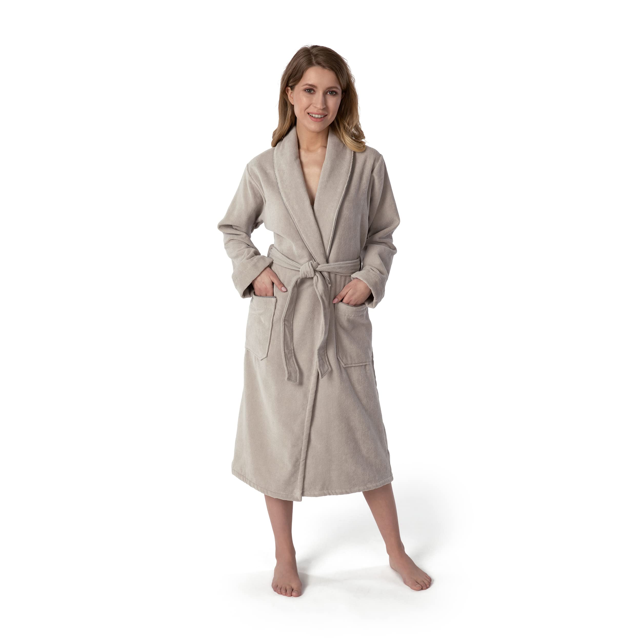 m-ve-homewear-schalkragenmantel-velour-bademantel-baumwollvelours-kontrastierend image 1