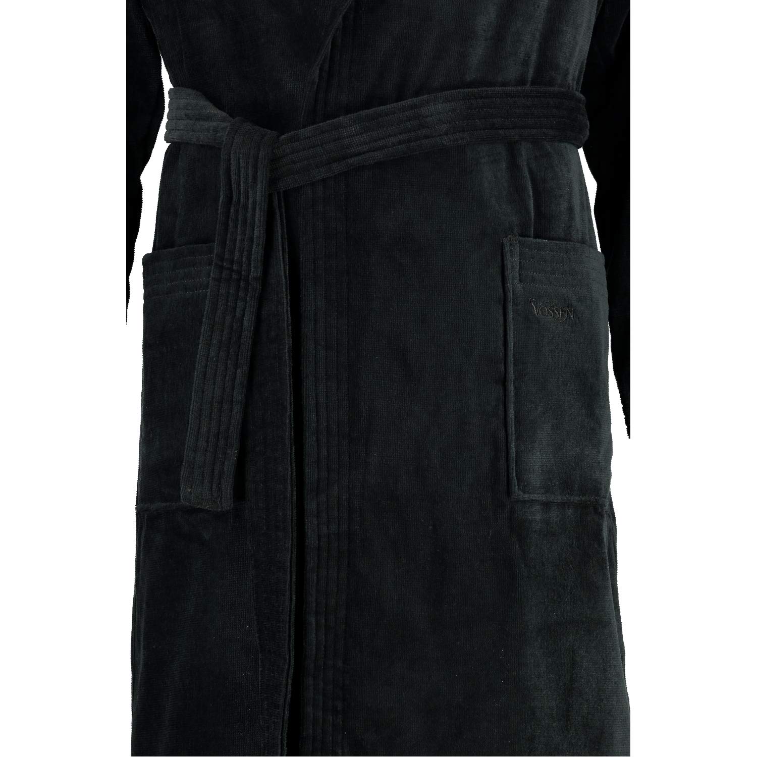 vossen-bademantel-texas-7900-unisex-kapuzenmantel-schwarz-size-xl image 3