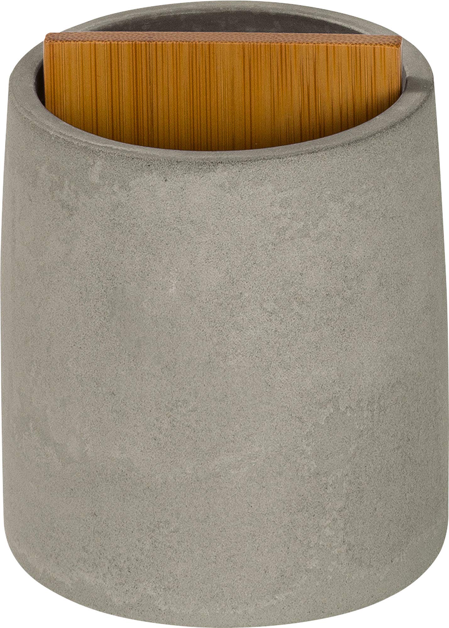 m-ve-cement-zahnb-rstenhalter-aus-zement-mit-bambus-detail-8-x-8-x-10-5-cm-grey image 1
