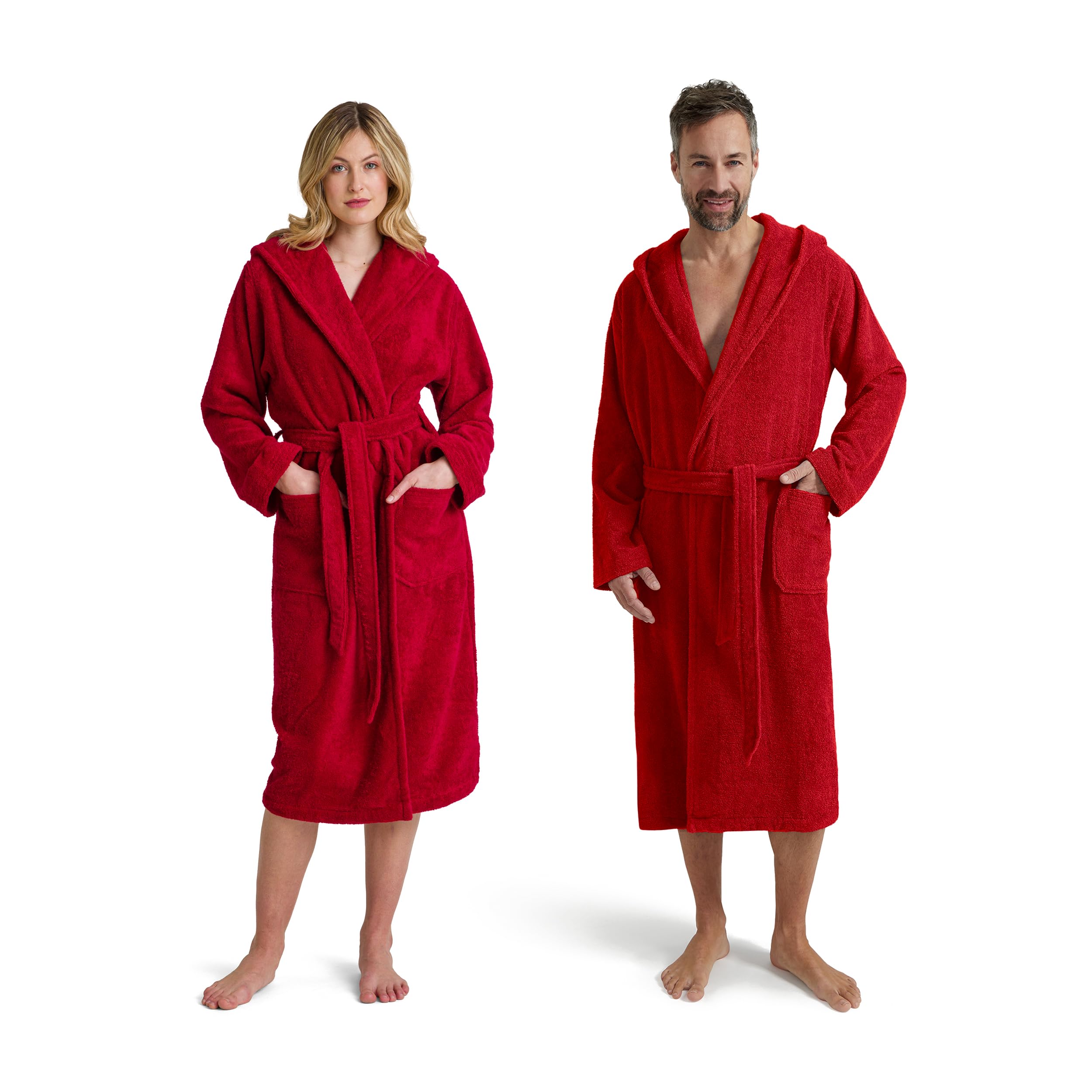 m-ve-superwuschel-bademantel-mit-kapuze-gr-e-m-farbe-ruby-made-in-germany image 1