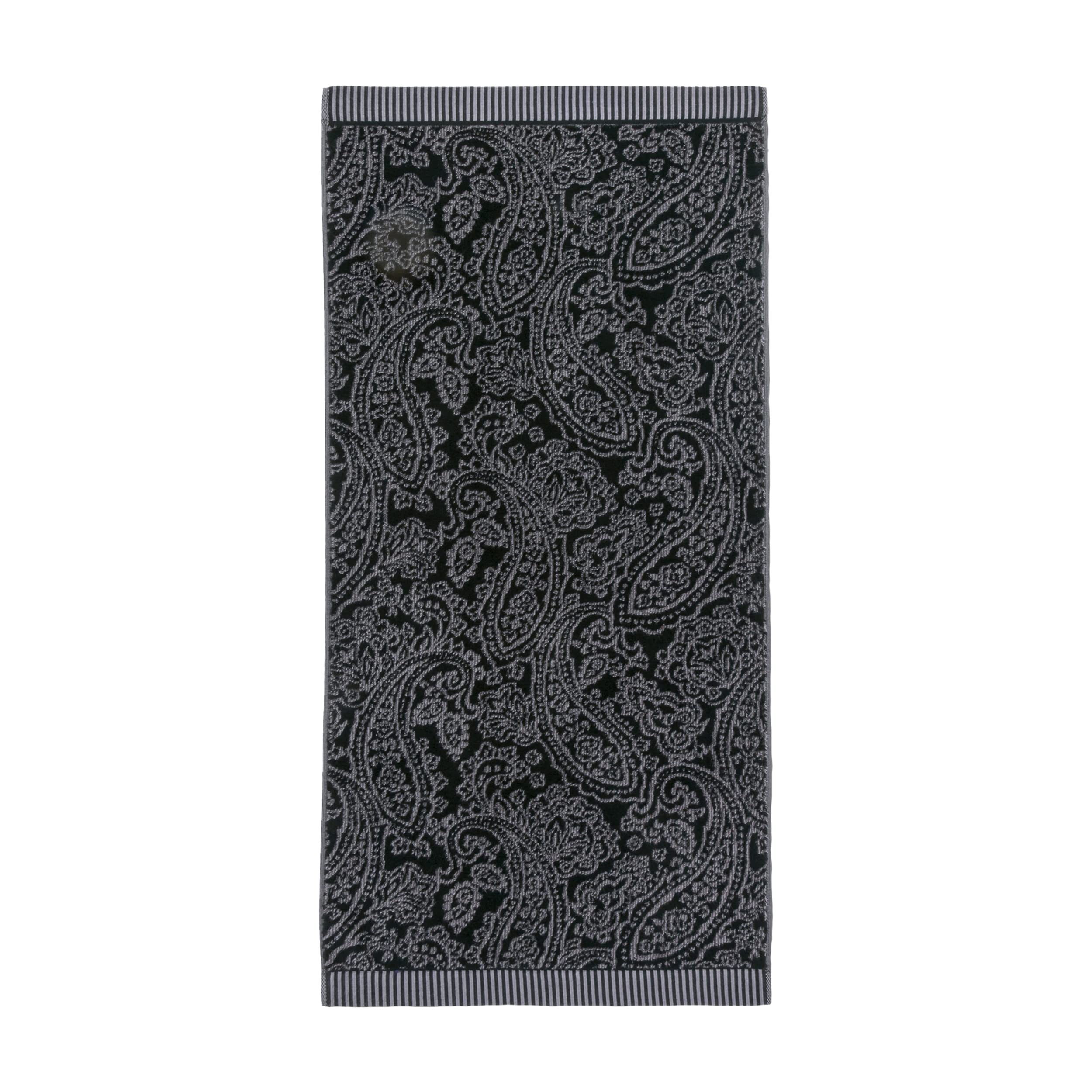 m-ve-paisley-duschtuch-80-x-150-cm-100-baumwolle-jacquard-doubleface-black image 2