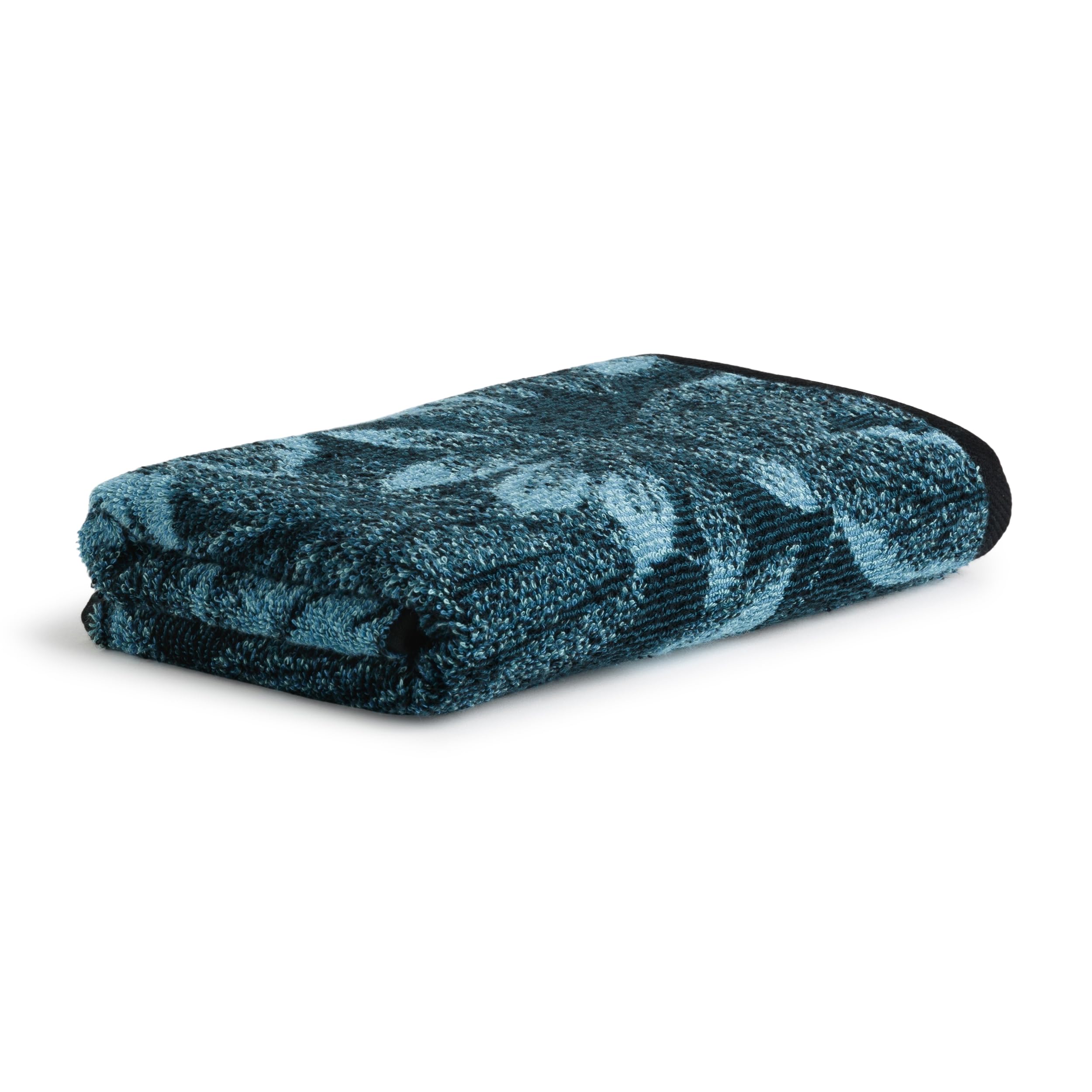 m-ve-tide-leaves-handtuch-50-x-100-cm-deep-lake-turquoise-100-baumwolle-jacquard image 1