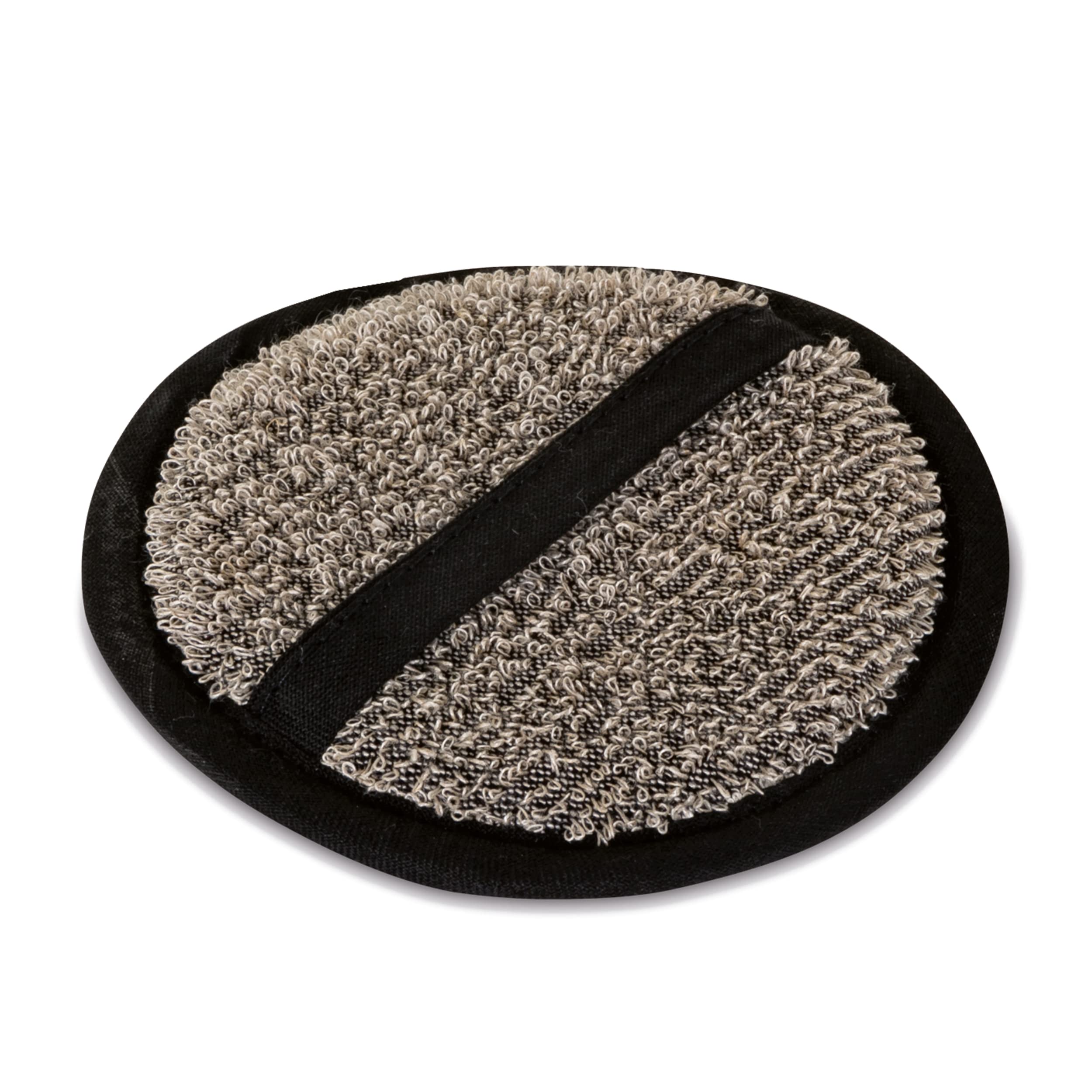 m-ve-sauna-massage-schwamm-15-cm-60-leinen-40-baumwolle-nature-black image 1