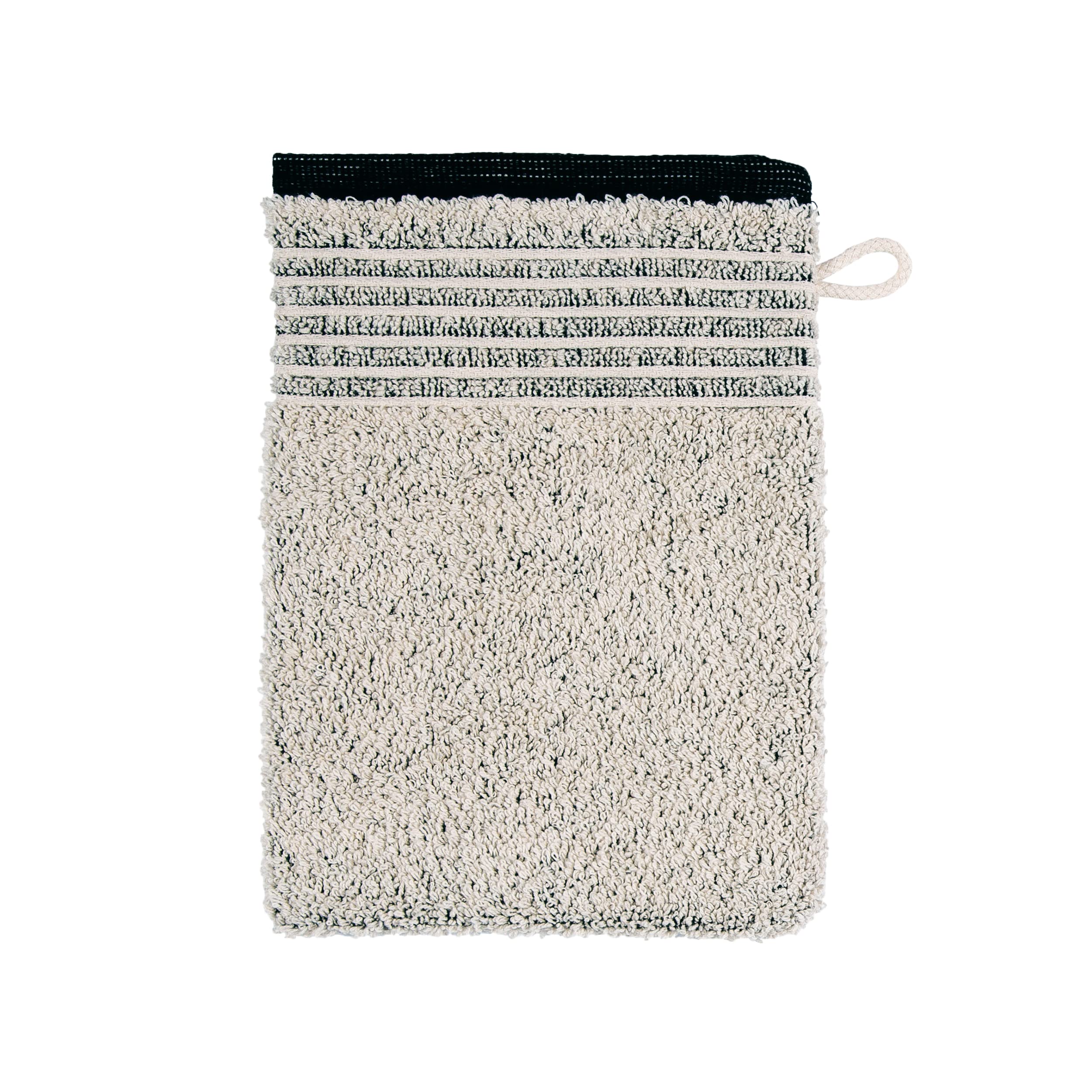m-ve-eden-melange-waschhandschuh-20-x-15-cm-90-baumwolle-10-leinen-nature-black image 1