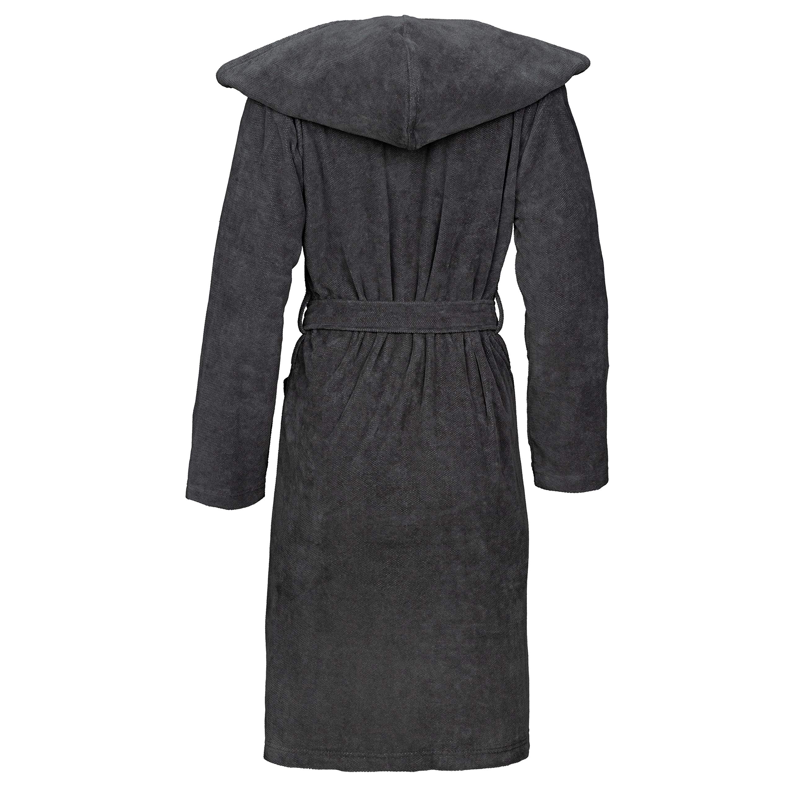 vossen-damen-bademantel-gina-kapuzen-bademantel-graphit-gr-e-l-ca-100-cm-lang image 2