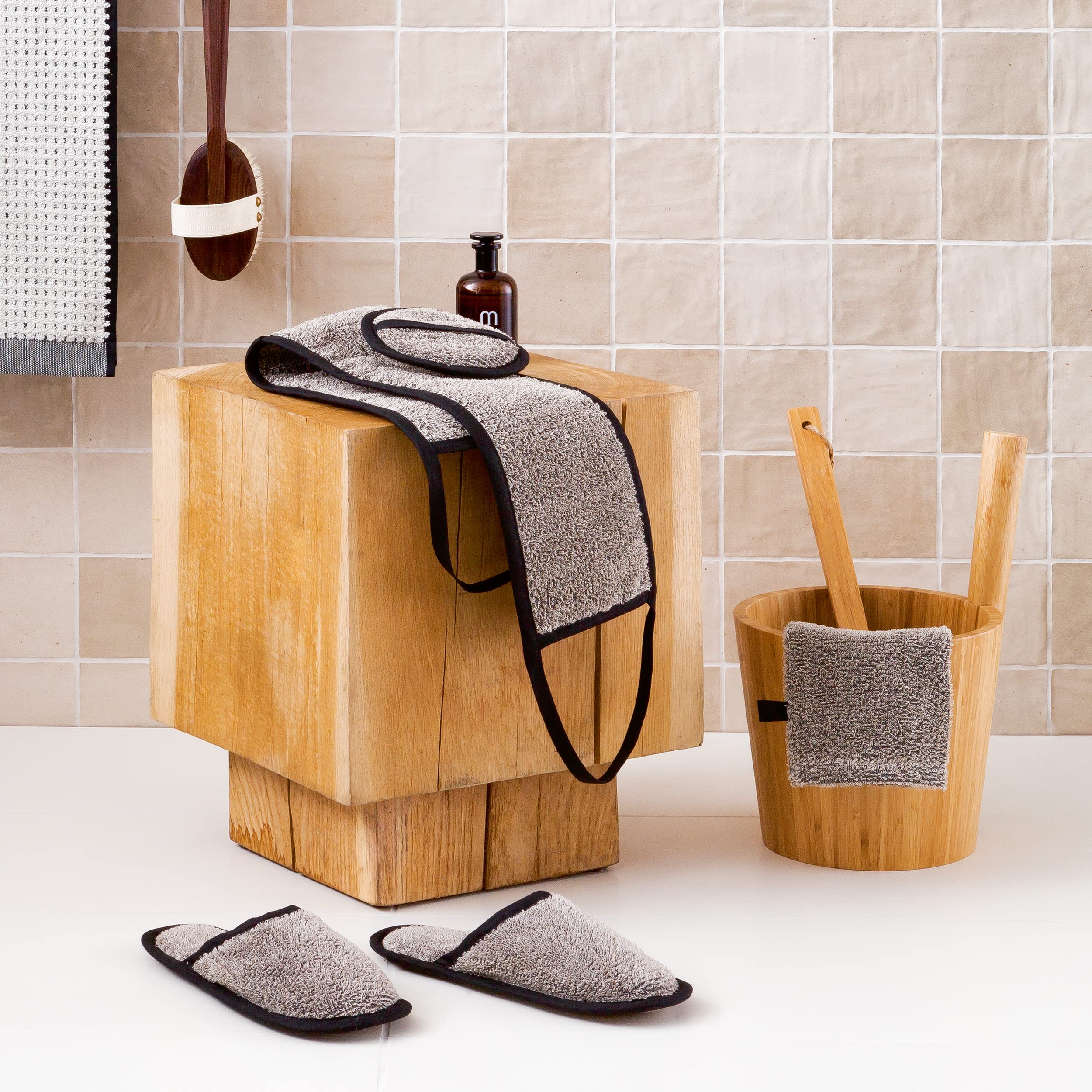 m-ve-sauna-pantoffeln-gr-e-39-41-60-leinen-40-baumwolle-nature-black image 2