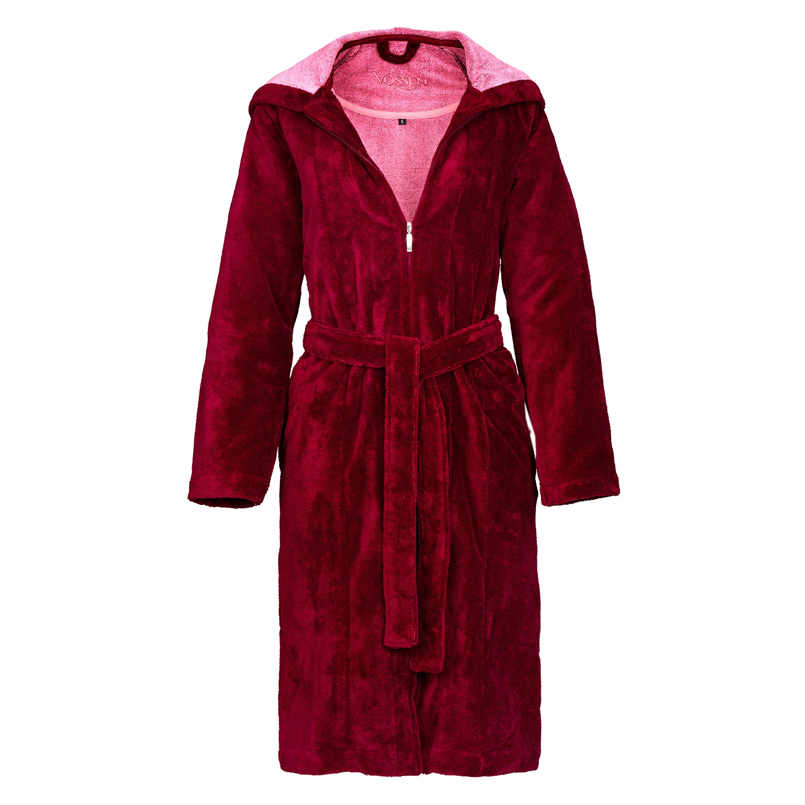 vossen-damen-bademantel-palermo-mit-kapuze-45-polyester-35-viskose-20-baumwolle image 7