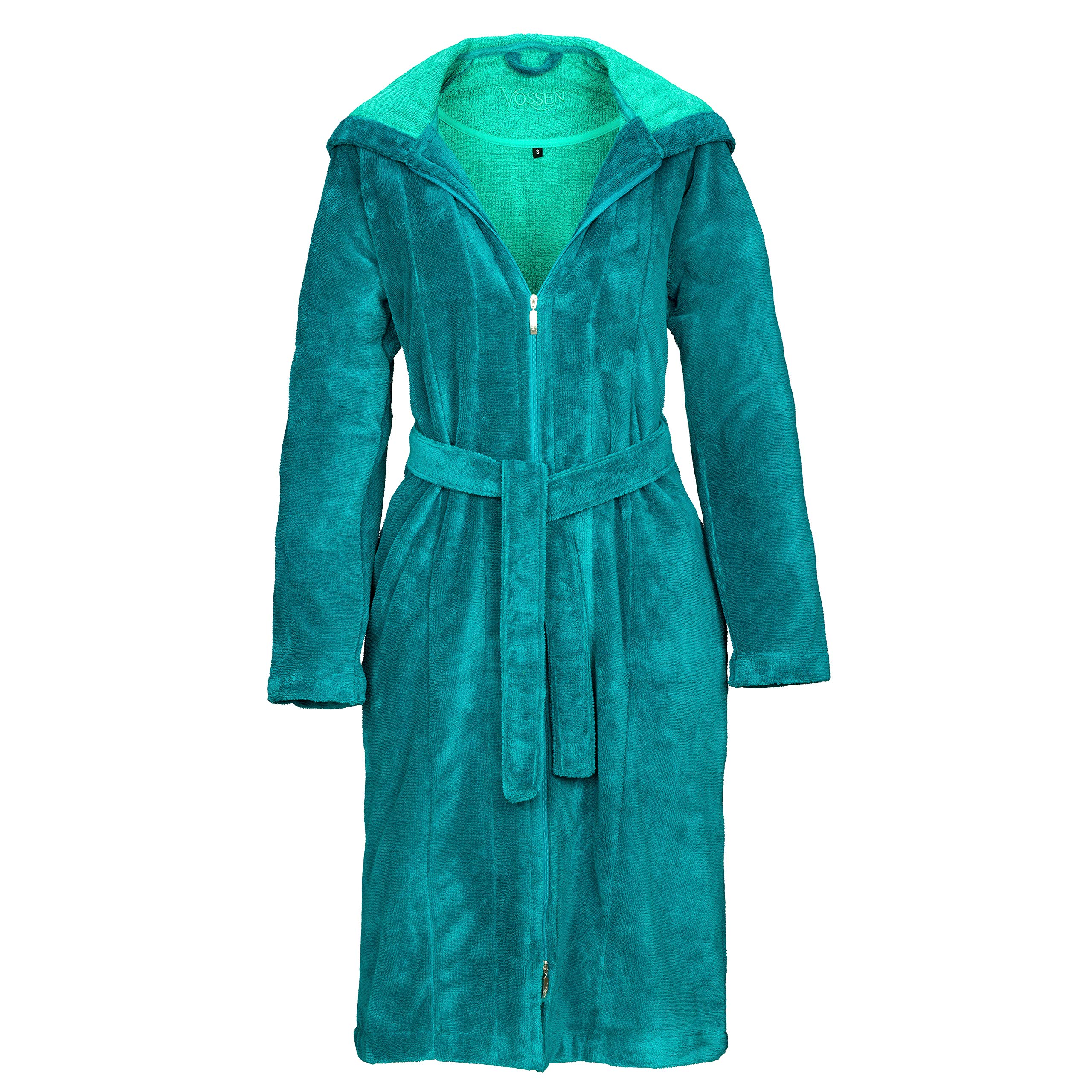 vossen-damen-bademantel-palermo-mit-kapuze-45-polyester-35-viskose-20-baumwolle image 4