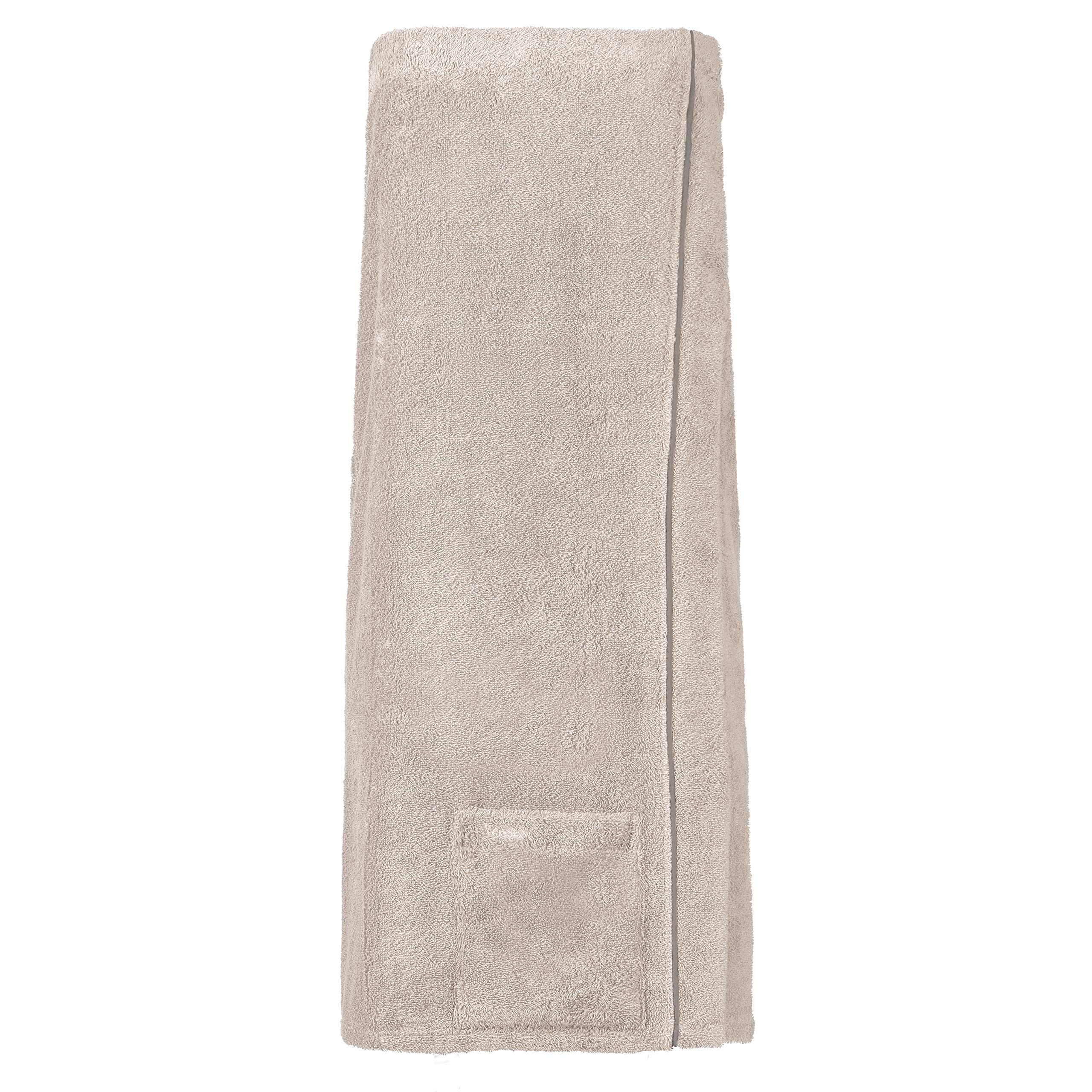 vossen-saunakilt-livina-f-r-damen-saunatuch-kilt-baumwoll-mischgewebe-stone-7160 image 1